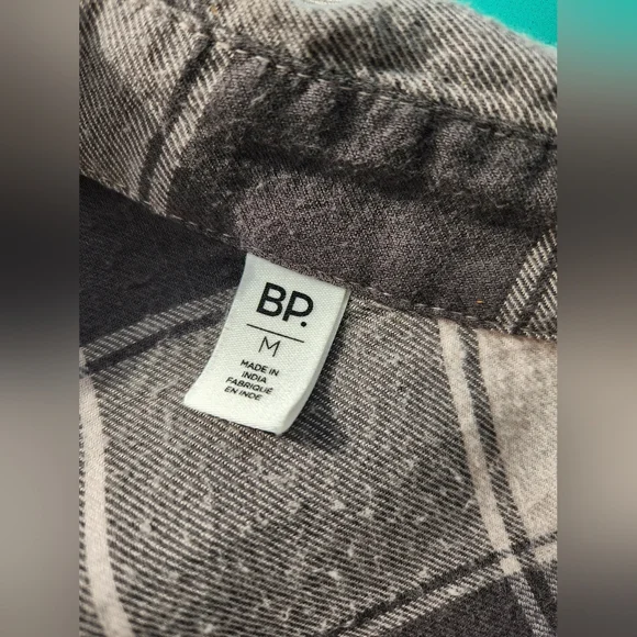 BP Pink & Gray Plaid Buttondown - Picture 4 of 4